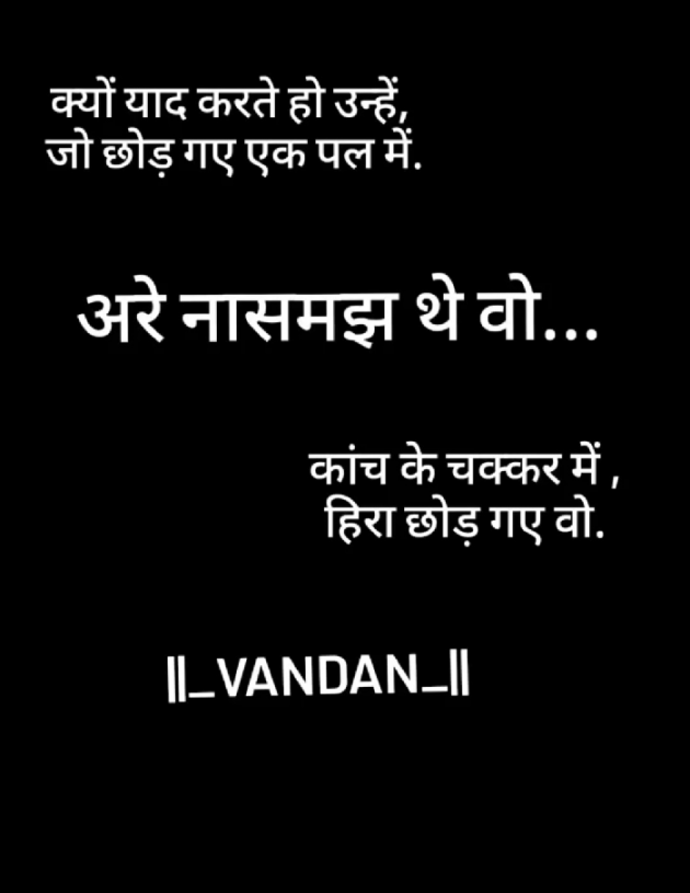 Hindi Shayri by Vandan Patel : 111866118