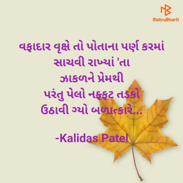 Gujarati Poem by Kalidas Patel : 111876025
