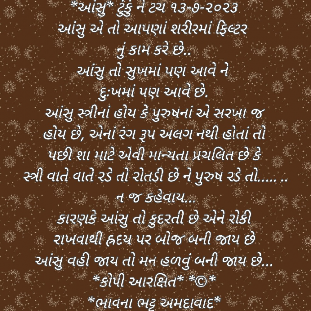 Gujarati Blog by Bhavna Bhatt : 111885762