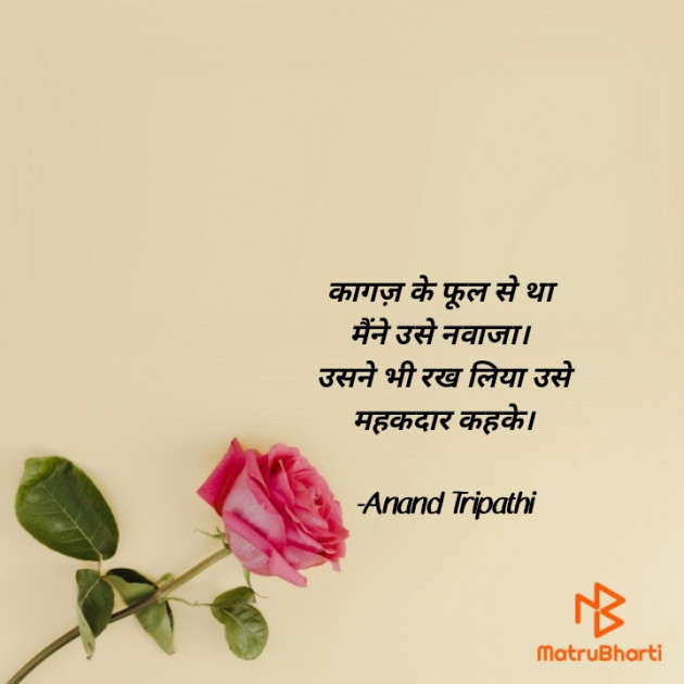 Hindi Shayri by Anand Tripathi : 111886156