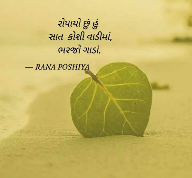 Gujarati Quotes by R G POSHIYA : 111889791