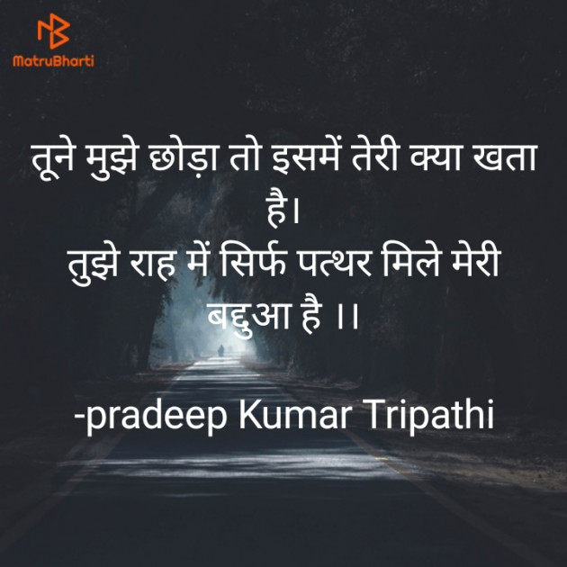 Hindi Shayri by pradeep Kumar Tripathi : 111890657