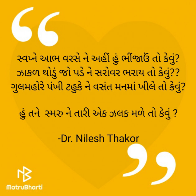 Gujarati Shayri by Dr. Nilesh Thakor : 111892300