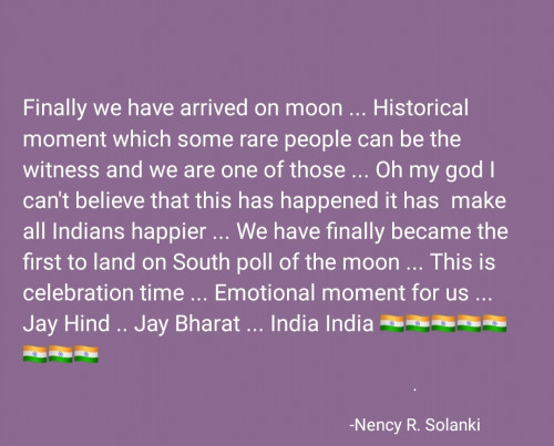 Post by Nency R. Solanki on 23-Aug-2023 06:49pm