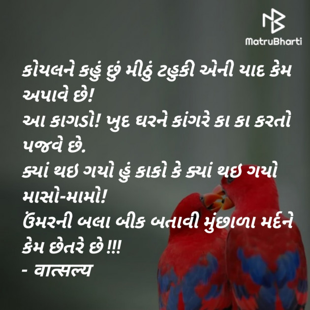 Gujarati Shayri by वात्सल्य : 111898094