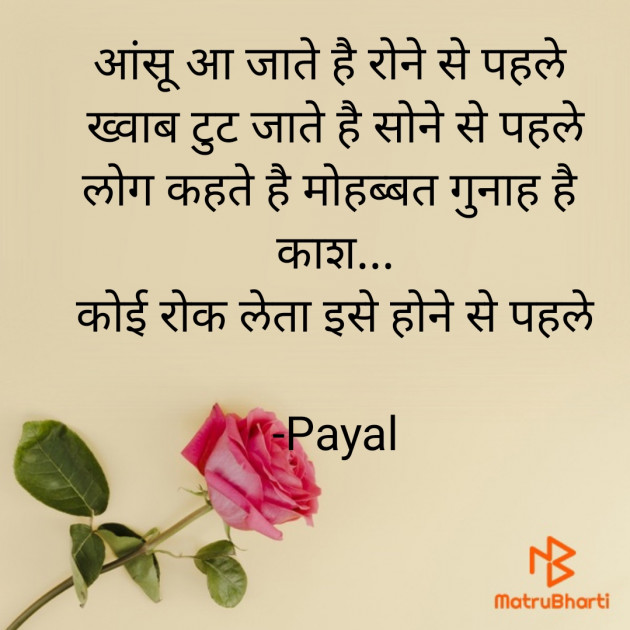 Hindi Shayri by Payal : 111898920