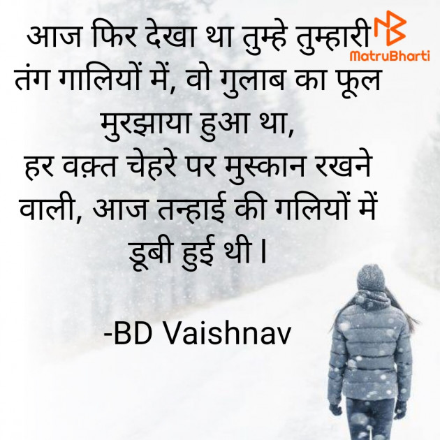 Hindi Shayri by BD Vaishnav : 111900597