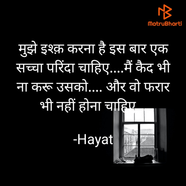 Hindi Shayri by Hayat : 111902540