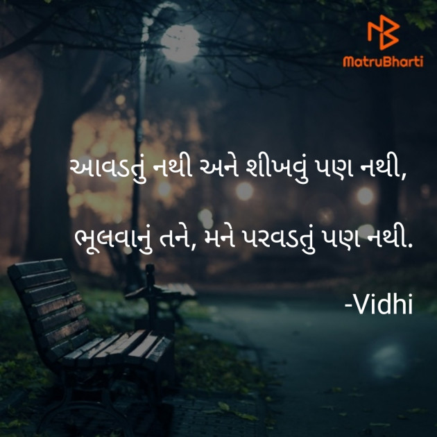 Gujarati Shayri by Vidhi : 111902838