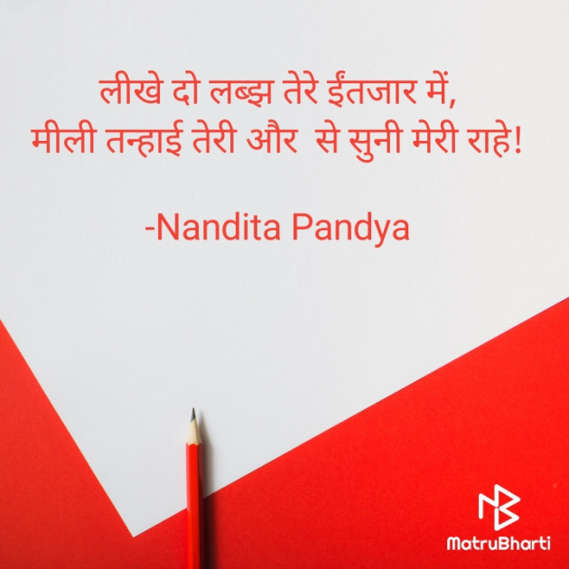 Hindi Shayri by Nandita : 111906329