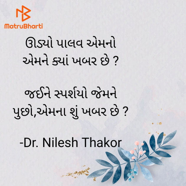 Gujarati Shayri by Dr. Nilesh Thakor : 111911671