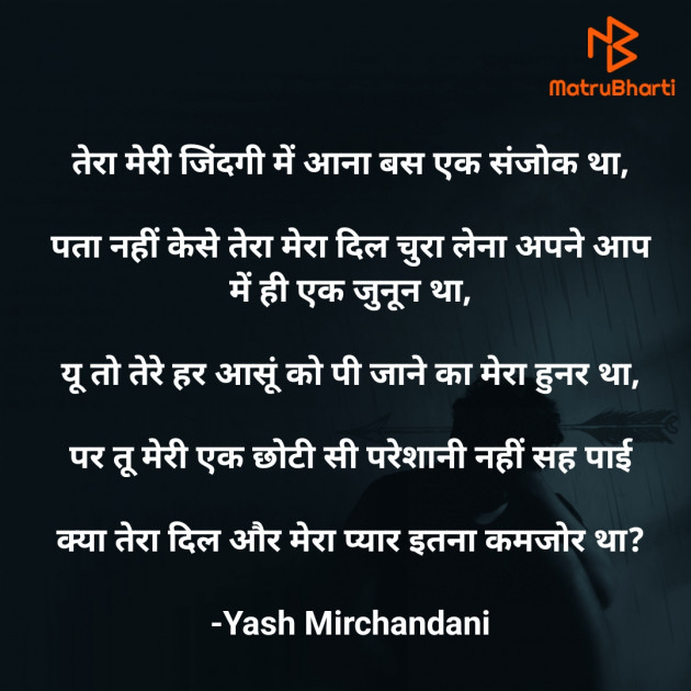 Hindi Shayri by Yash Mirchandani : 111913146