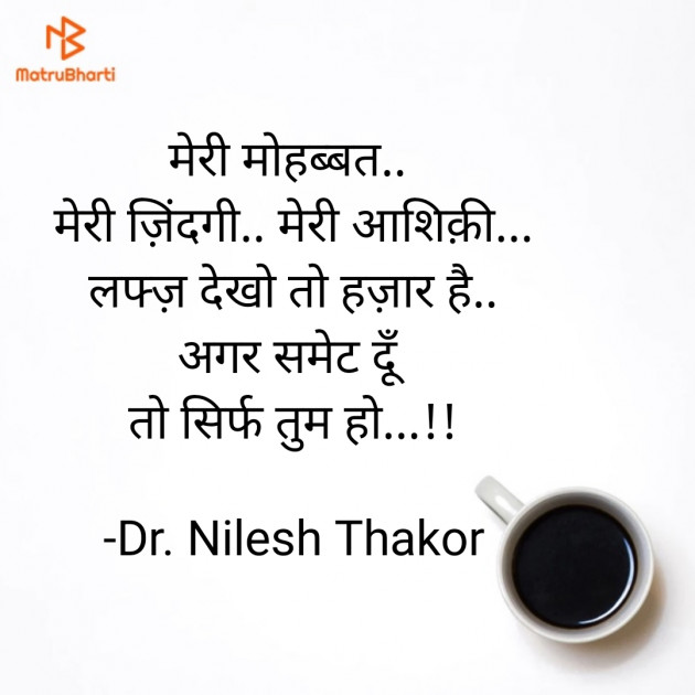 Hindi Shayri by Dr. Nilesh Thakor : 111915246