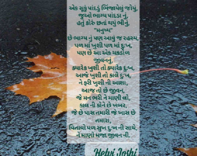 Gujarati Microfiction by hetvi joshi : 111923732