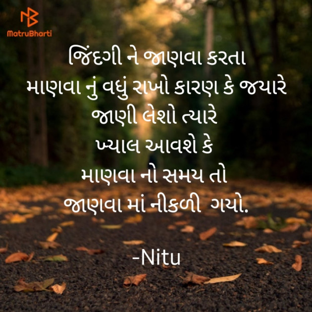 Gujarati Quotes by Nitu : 111924627