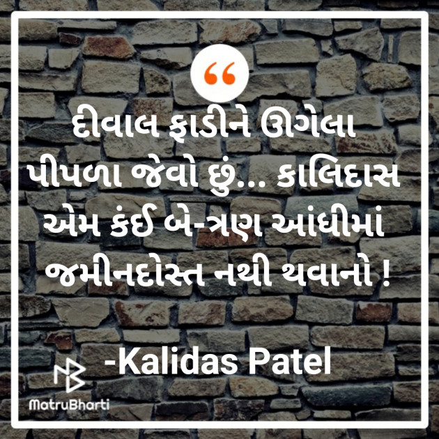 Gujarati Poem by Kalidas Patel : 111927443