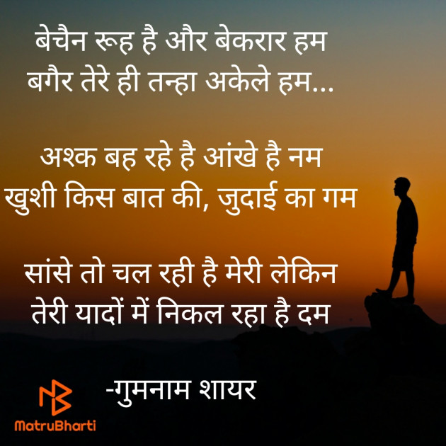 Hindi Shayri by गुमनाम शायर : 111930805