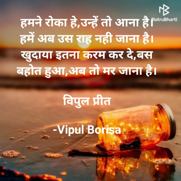 Hindi Shayri by Vipul Borisa : 111932054