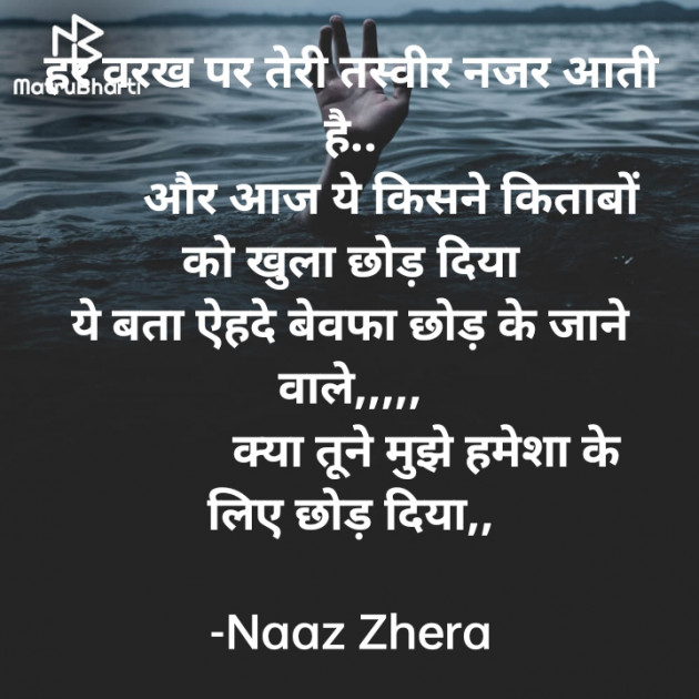 Hindi Shayri by Naaz Zehra : 111936716