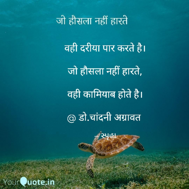 Hindi Poem by Dr.Chandni Agravat : 111939087