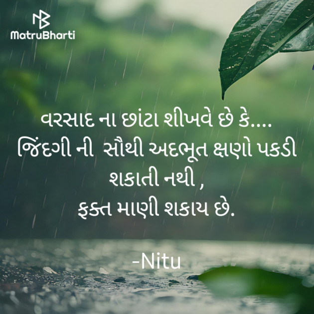 Gujarati Quotes by Nitu : 111942927