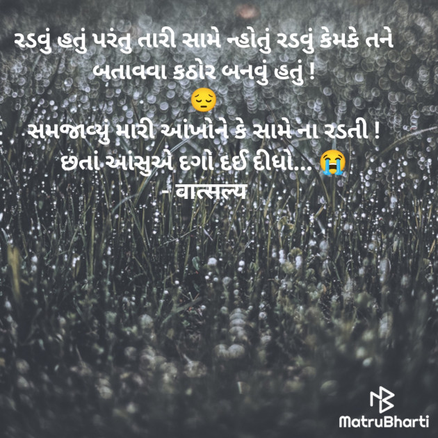 Gujarati Shayri by वात्सल्य : 111950355