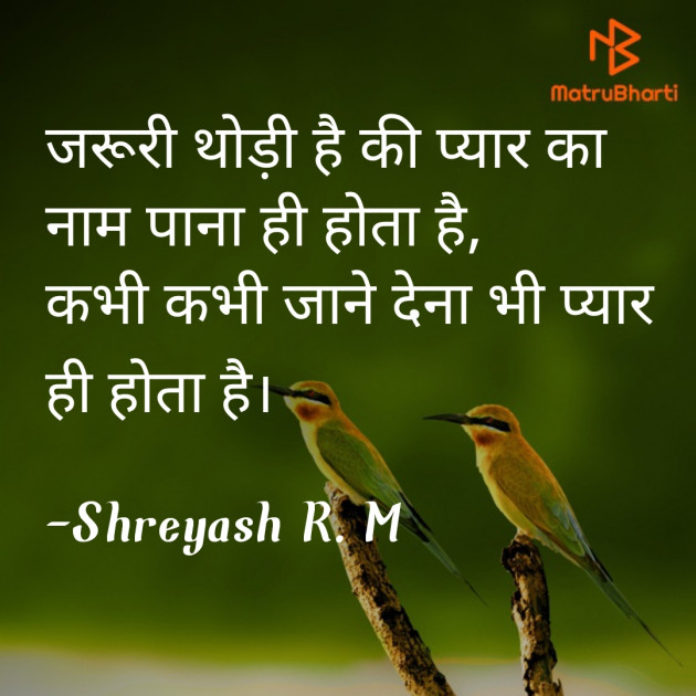 Hindi Shayri by Shreyash R.M : 111951646