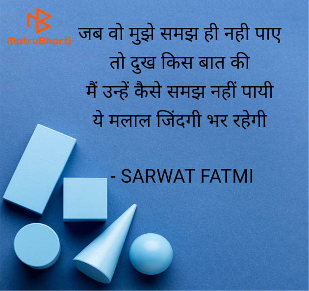 Hindi Shayri by SARWAT FATMI : 111953249