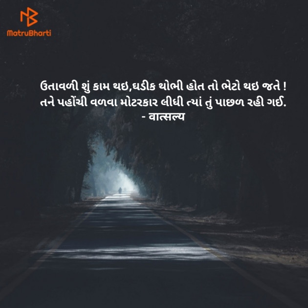 Gujarati Shayri by वात्सल्य : 111954017