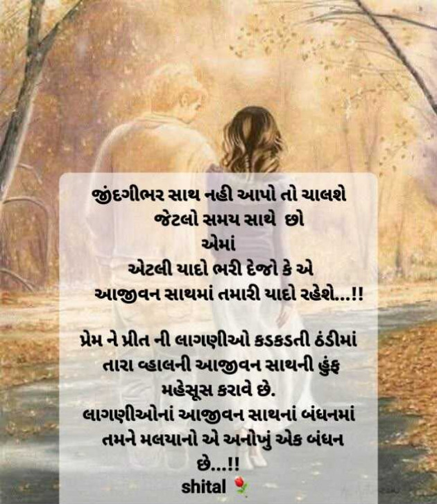 Gujarati Shayri by Shital : 111965298