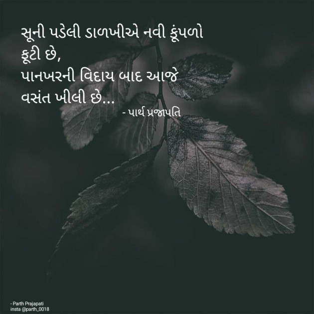 Gujarati Shayri by Parth Prajapati : 111967561