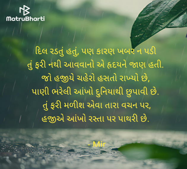 Gujarati Shayri by Mir : 111967746