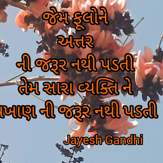 Gujarati Poem by Jayesh Gandhi : 111970687