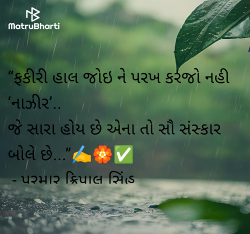 Post by પરમાર ક્રિપાલ સિંહ on 18-Mar-2025 09:25pm