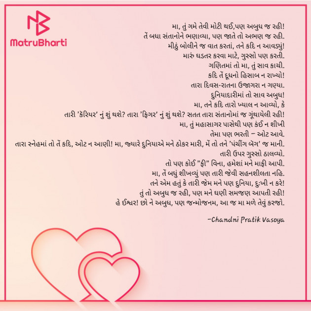 Gujarati Blog by Chandni Virani : 111973481