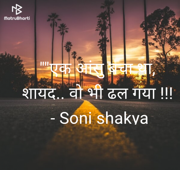 Hindi Blog by Soni shakya : 111975198