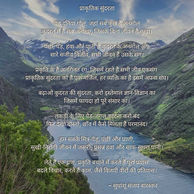 English Poem by Sudhanshu Baraskar : 111978391