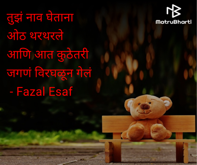 Marathi Shayri by Fazal Esaf : 111978872