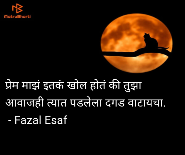 Marathi Shayri by Fazal Esaf : 111979007