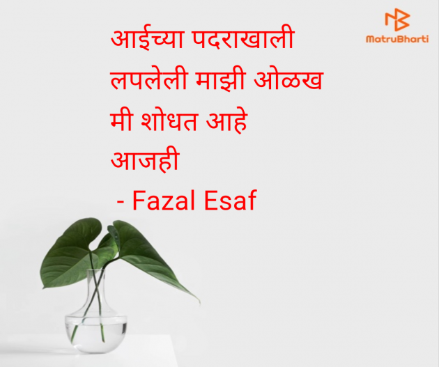 Marathi Quotes by Fazal Esaf : 111979358