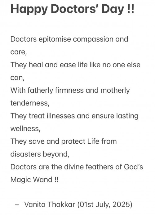 Post by Vanita Thakkar on 01-Jul-2025 04:39pm