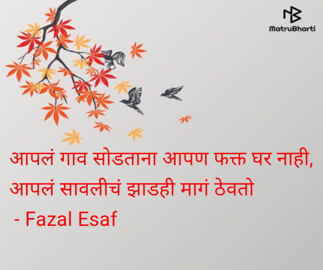 Marathi Quotes by Fazal Esaf : 111987210