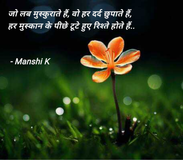 Hindi Shayri by Manshi K : 111987987